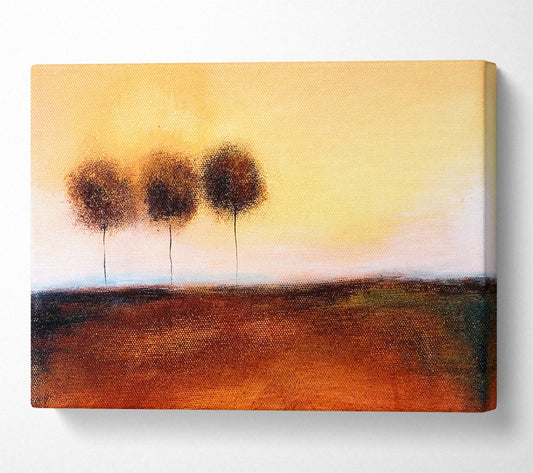 Brown Trio Canvas Wall Art