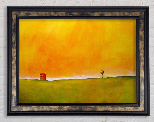 Little House On The Hill Framed Print