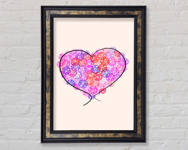 Love Heart Cogs Framed Print