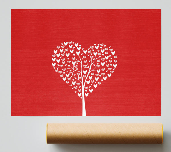 Red Love Tree Giclee Print
