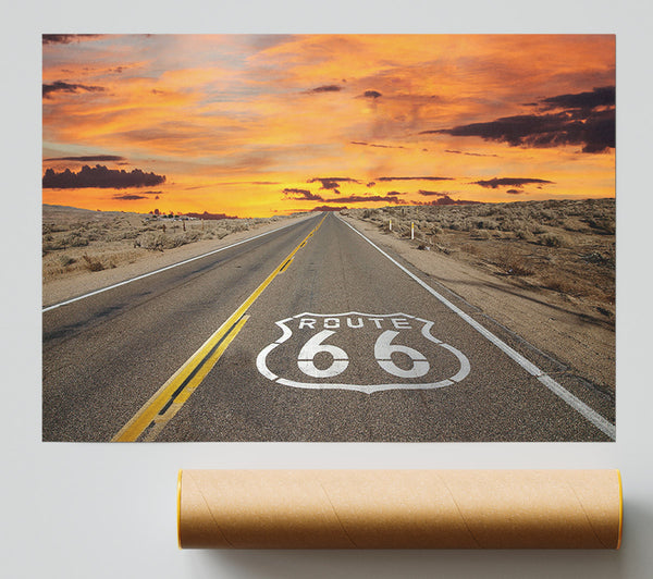 Route 66 Sunset Print