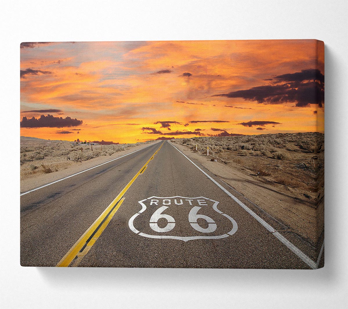 Route 66 Sunset Canvas Wall Art