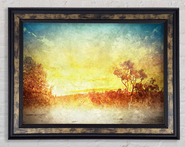 Sun Blaze Autumn Framed Print