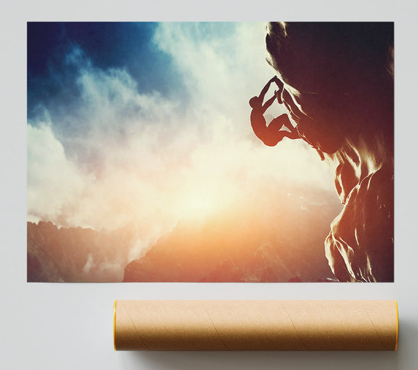 Rockface Climb Poster