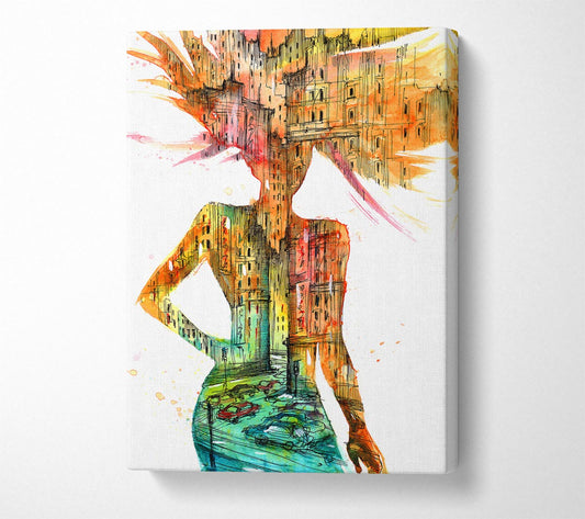 Woman Of The City Canvas Wall Art