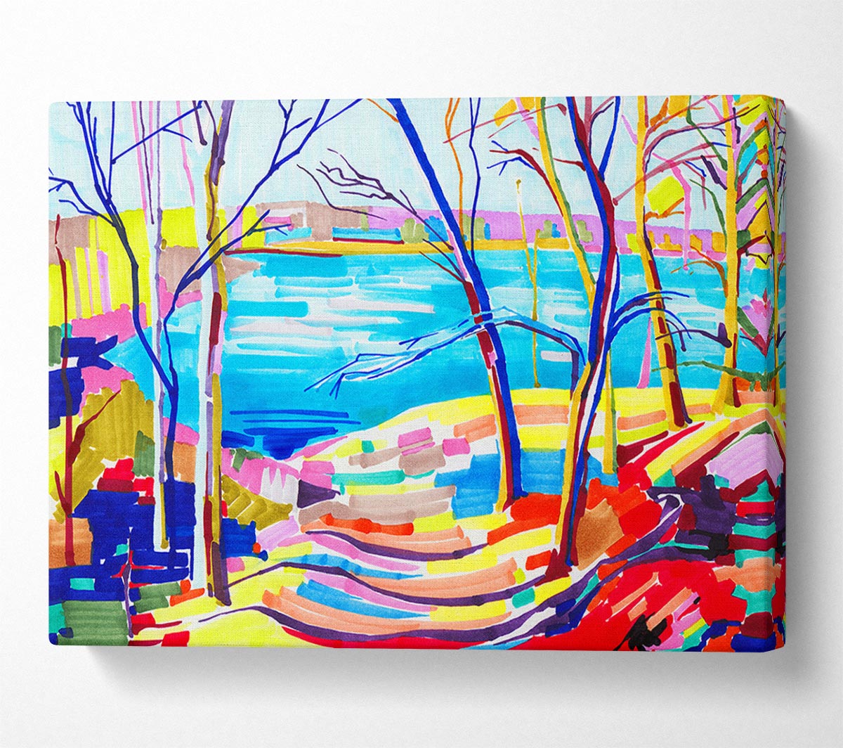 A Day At The Lake Canvas Wall Art