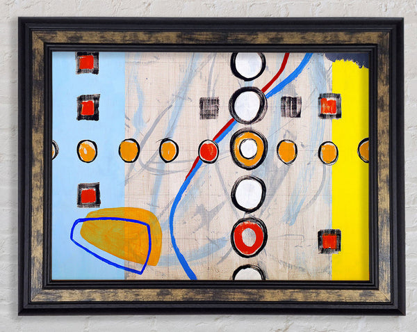 All Circles And Squares Framed Print