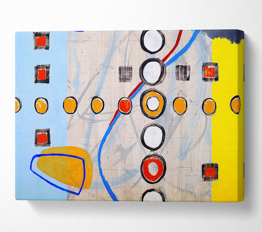All Circles And Squares Canvas Wall Art