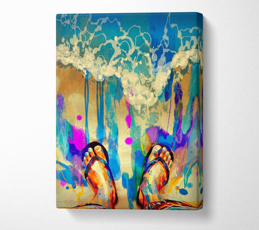 Flip Flop Heaven Canvas Wall Art