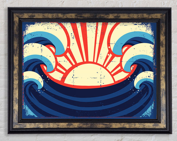 Sun Wave Framed Print