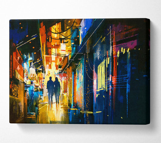 City Night Lights Canvas Wall Art