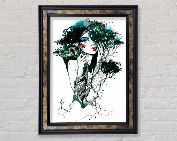 Forest Girl Framed Print