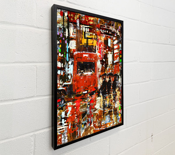 Red Bus In The Busy Streets
