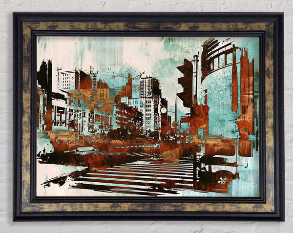 In The Business Section Framed Print