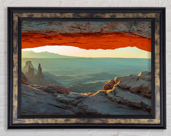Red Canyon Glow Framed Print