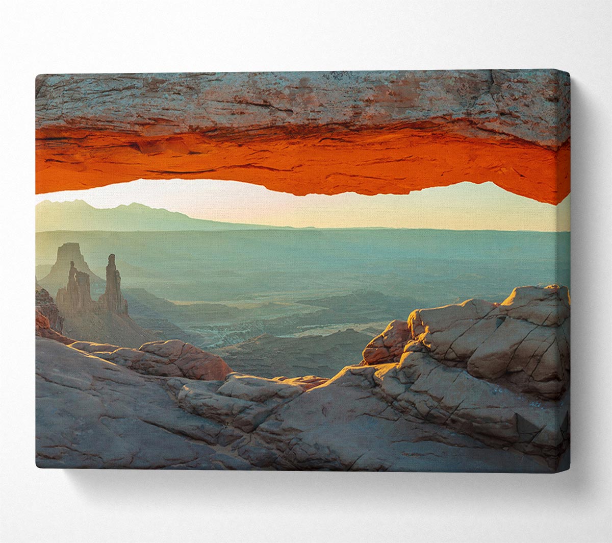 Red Canyon Glow Canvas Wall Art