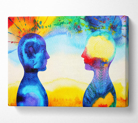 Telepathic Thinking Canvas Wall Art