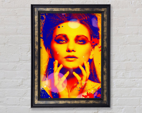 Pop Art Face Framed Print