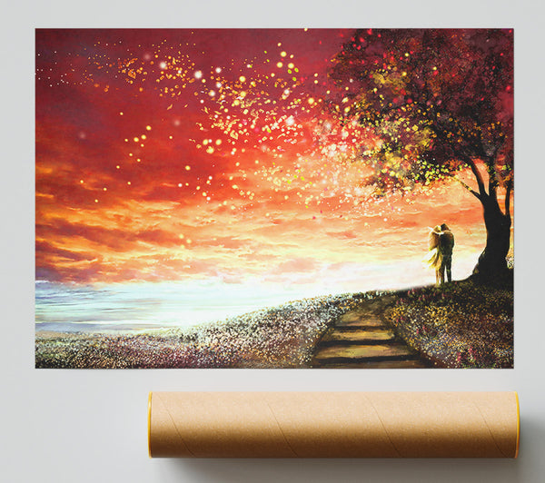 Romantic Star Sparkle Print