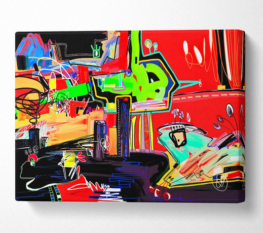 Montage Of Paint Canvas Wall Art