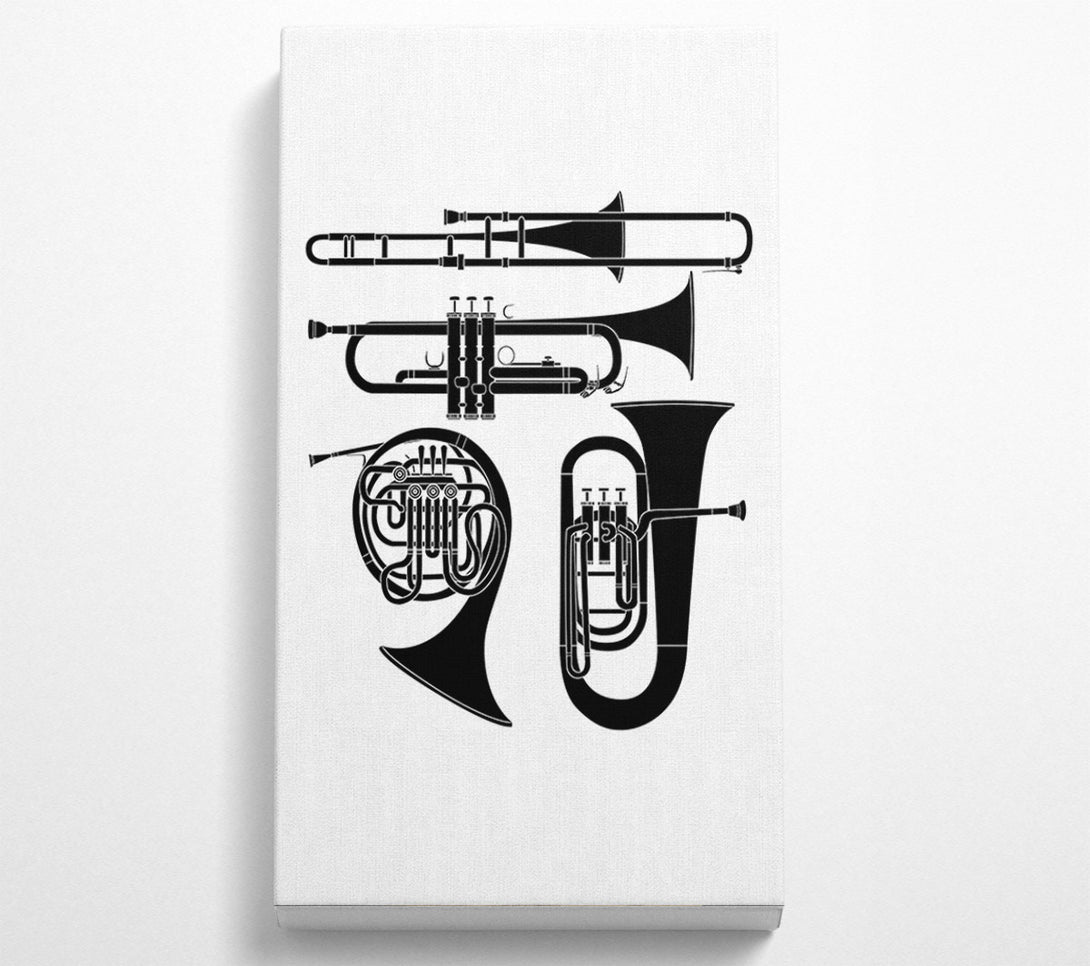  A Canvas Print of Wind Instruments Canvas Wall Art