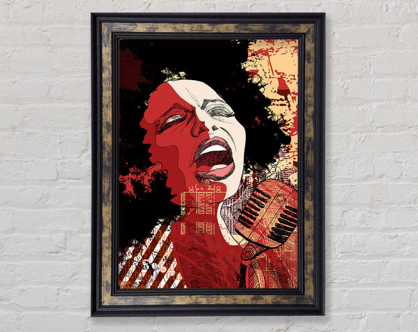 Femail Vocalist Framed Print