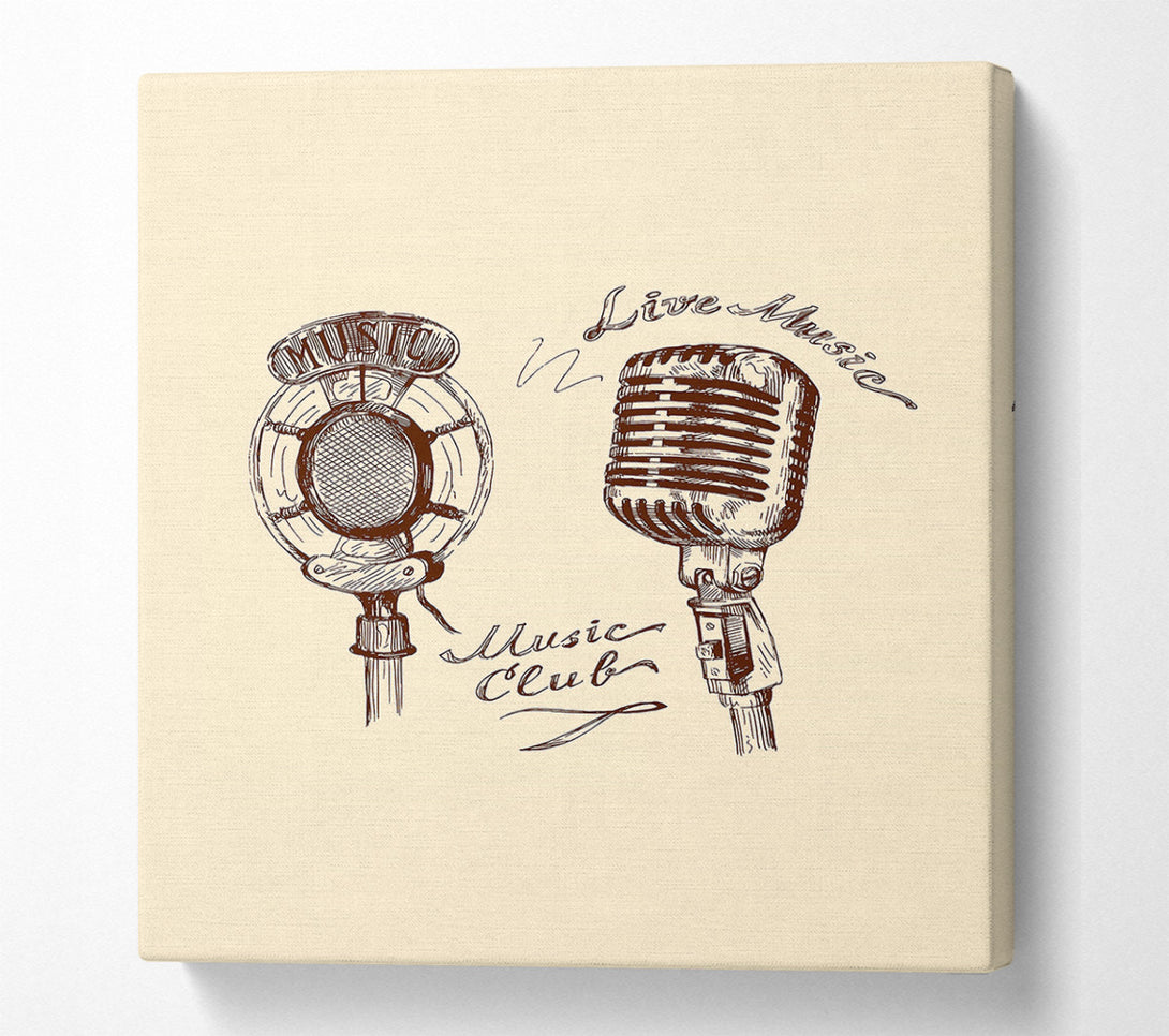  A Canvas Print of Retro Music Club Canvas Print