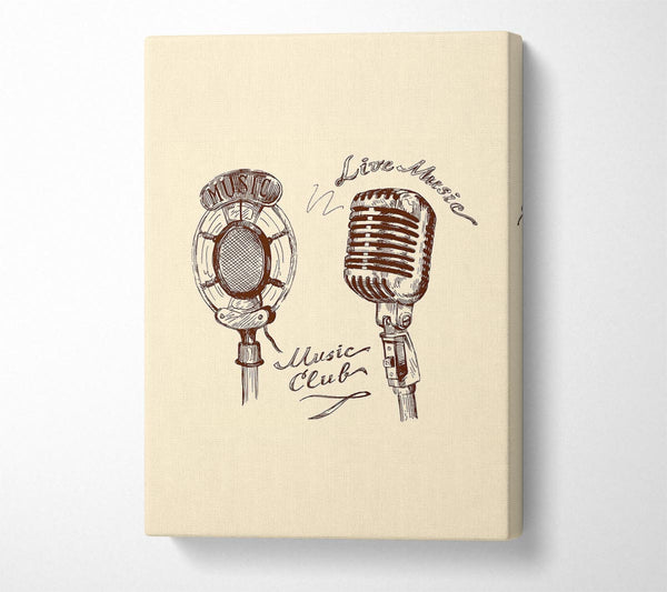  A Canvas Print of Retro Music Club Canvas Print