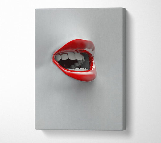 Red Lips Canvas Wall Art
