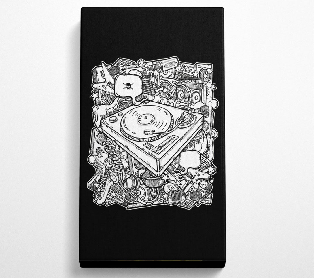  A Canvas Print of Retro Music Player Canvas Wall Art