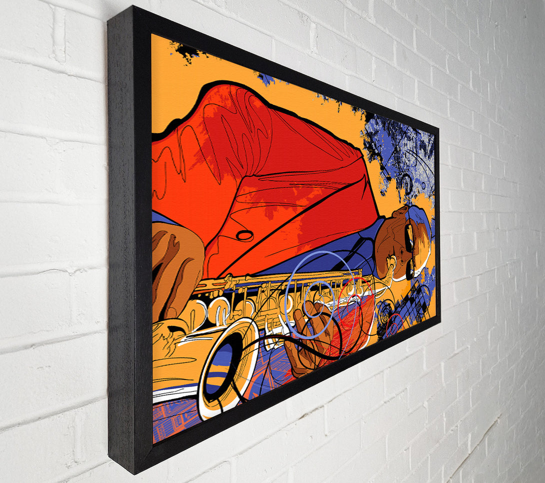  A Canvas Print of Saxophone Player 1 Canvas Wall Art