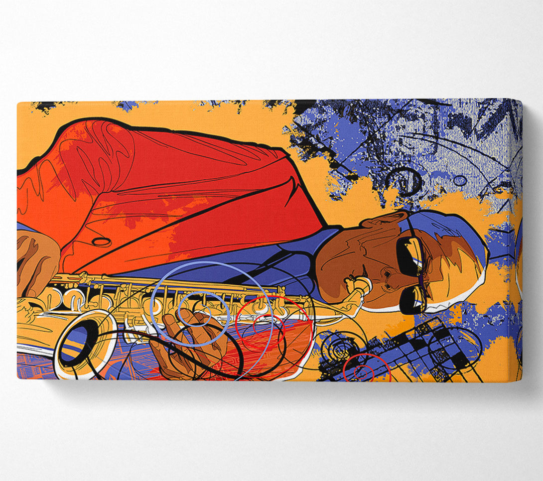  A Canvas Print of Saxophone Player 1 Canvas Wall Art