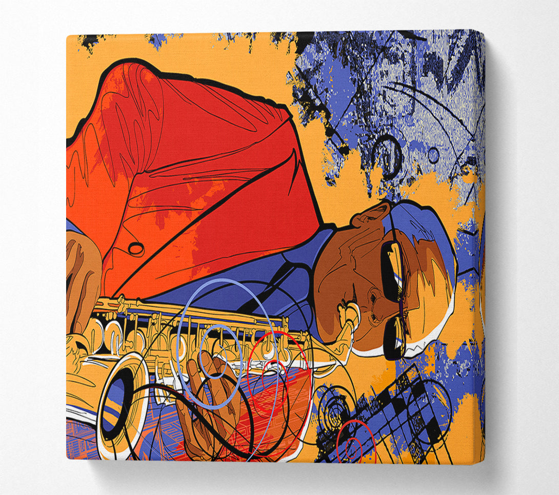  A Canvas Print of Saxophone Player 1 Canvas Wall Art