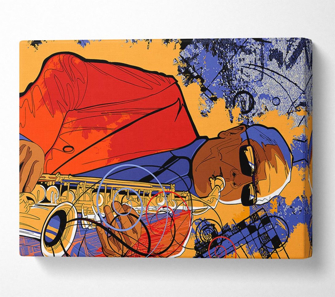  A Canvas Print of Saxophone Player 1 Canvas Wall Art