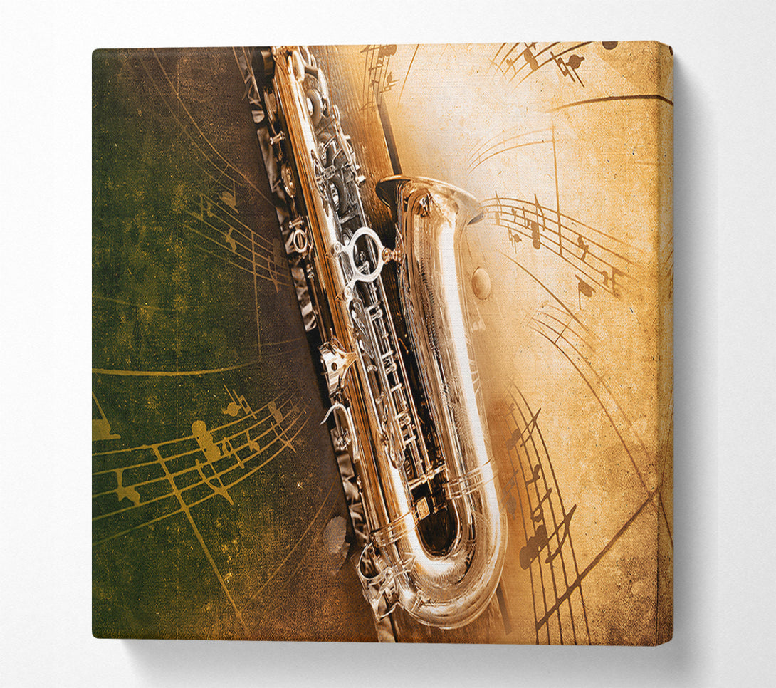  A Canvas Print of Saxophone Notes Canvas Art