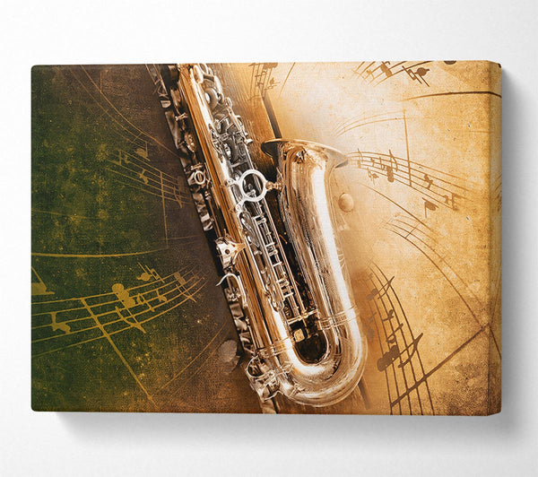  A Canvas Print of Saxophone Notes Canvas Art