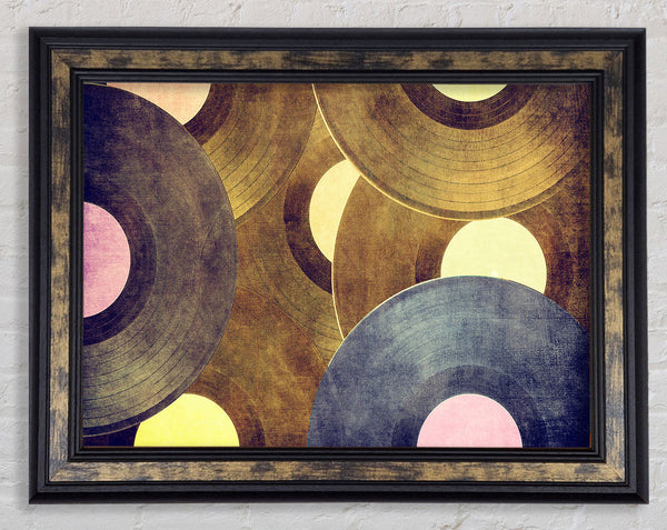Retro Albums Framed Print