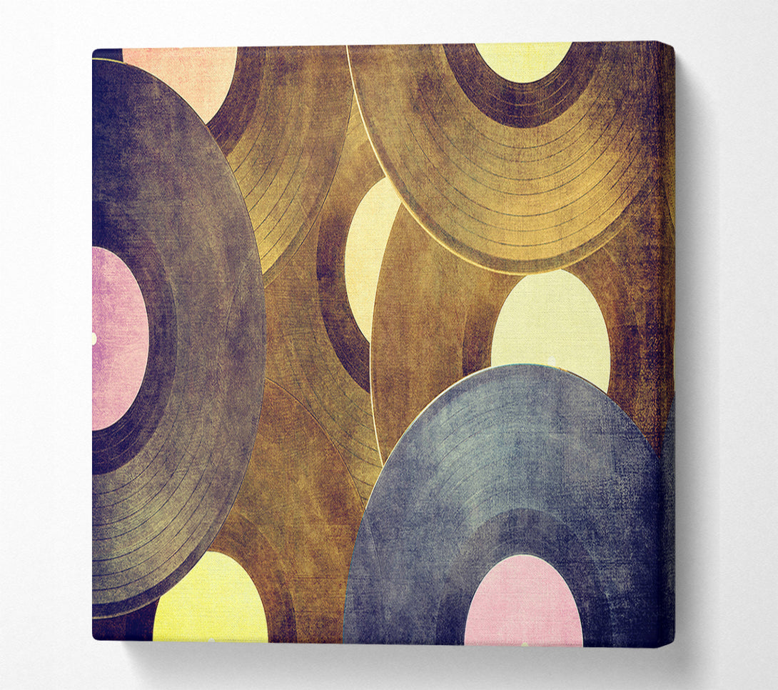 A Canvas Print of Retro Albums Canvas Art