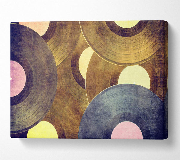  A Canvas Print of Retro Albums Canvas Art