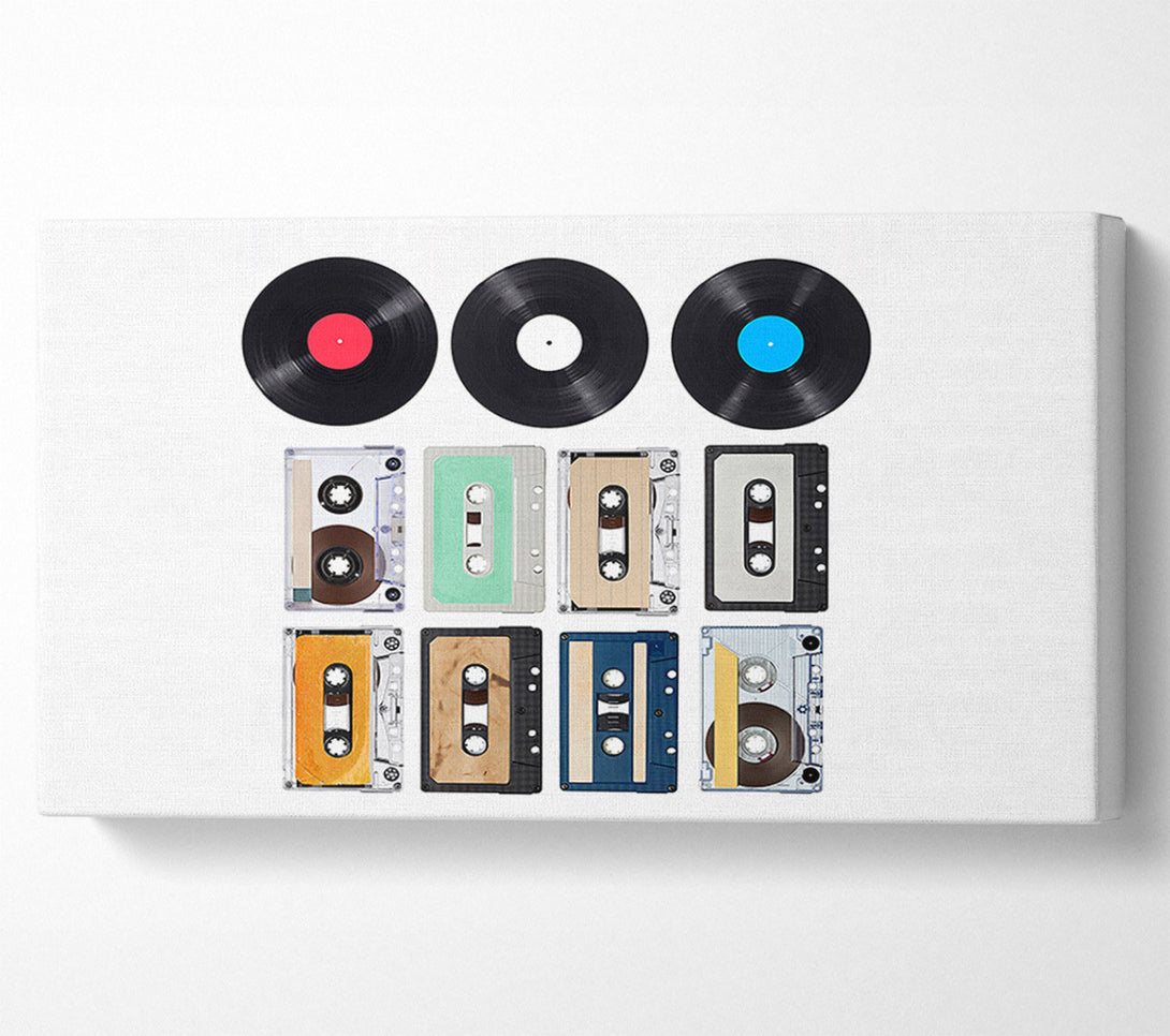  A Canvas Print of Retro Music Players Canvas Print