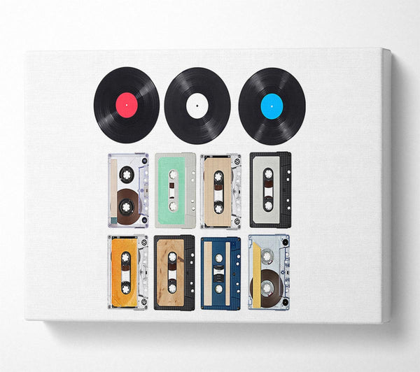  A Canvas Print of Retro Music Players Canvas Print