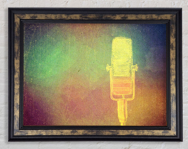 Retro Mic Framed Print