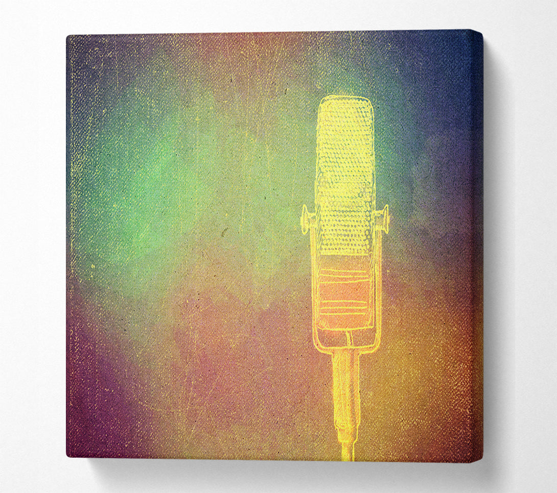  A Canvas Print of Retro Mic Canvas Print