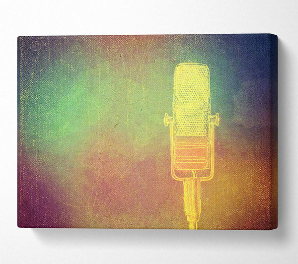  A Canvas Print of Retro Mic Canvas Print