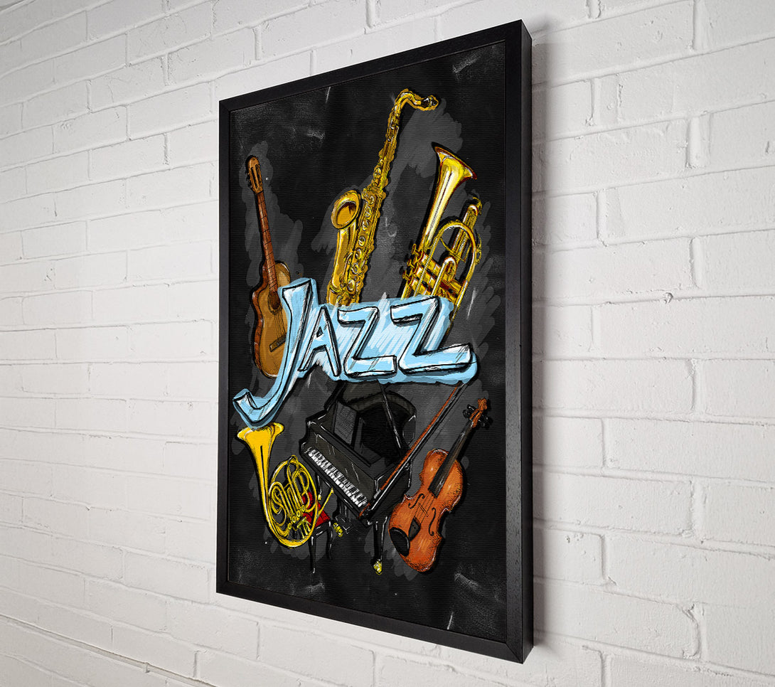  A Canvas Print of Jazz Instruments Canvas Wall Art