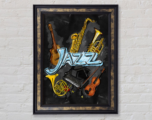 Jazz Instruments Framed Print