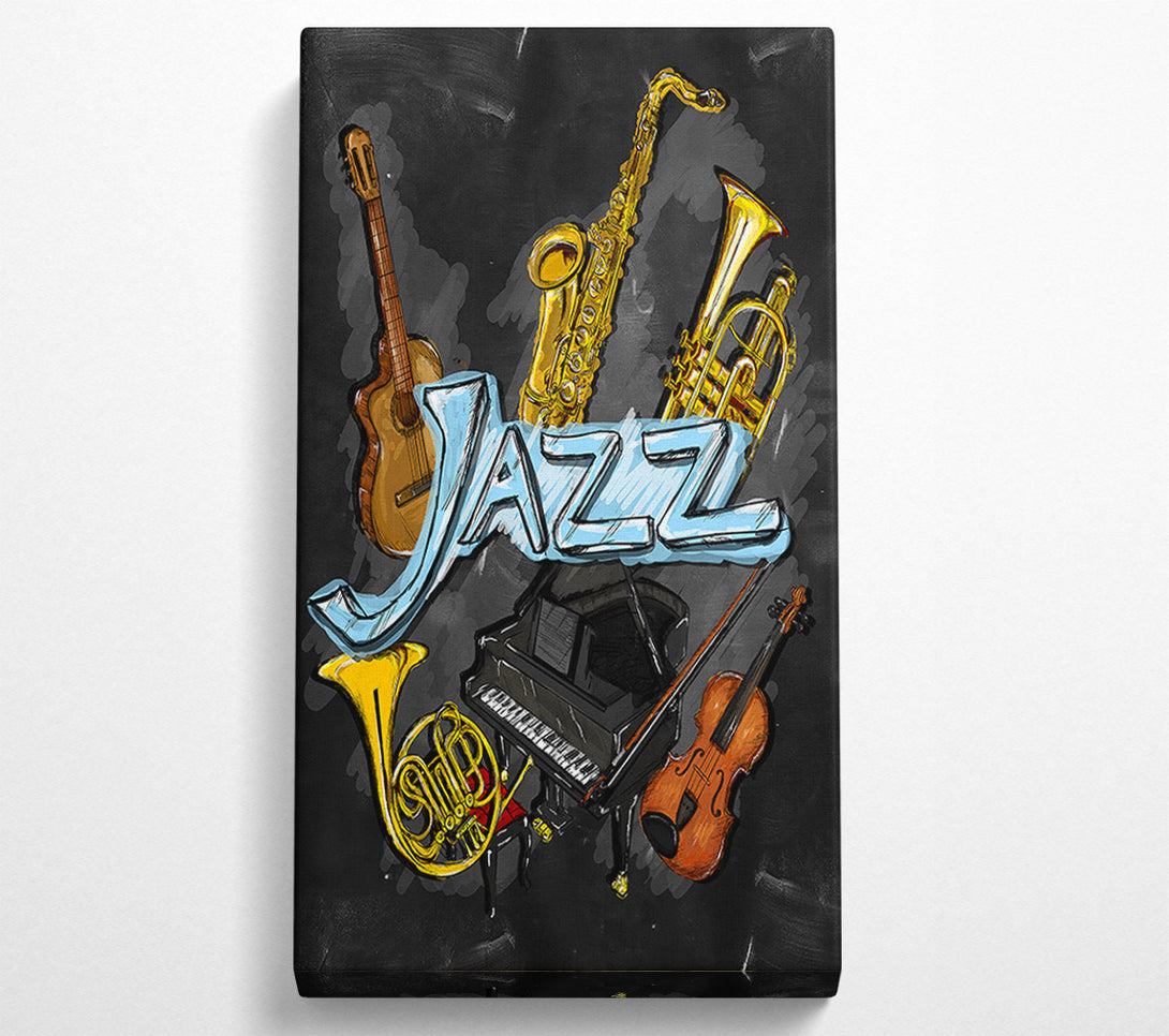  A Canvas Print of Jazz Instruments Canvas Wall Art