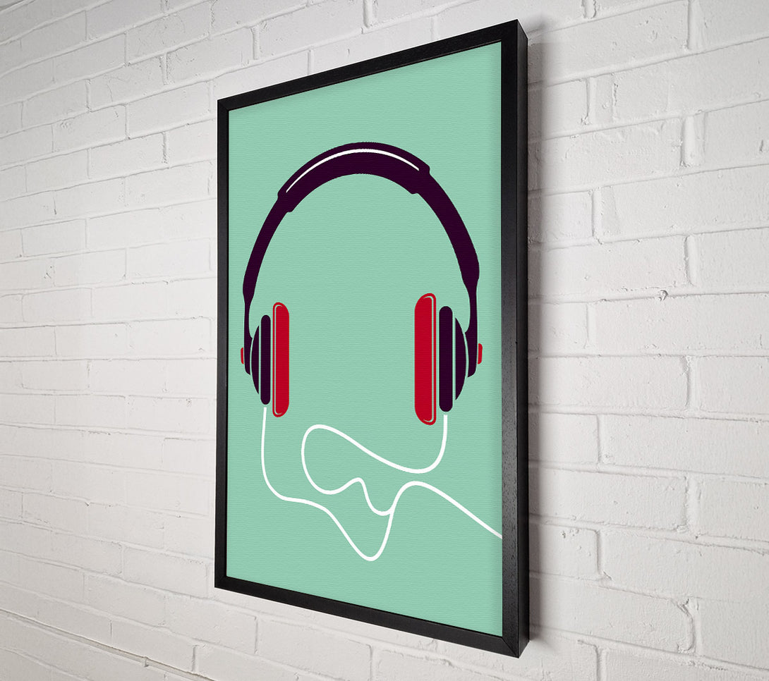  A Canvas Print of Retro Headset Canvas Wall Art