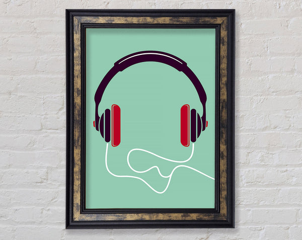 Retro Headset Framed Print