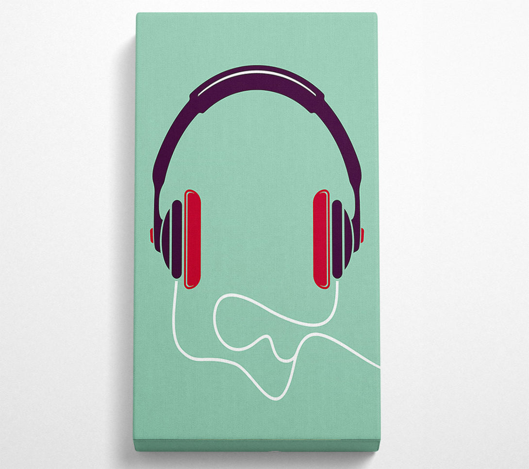  A Canvas Print of Retro Headset Canvas Wall Art